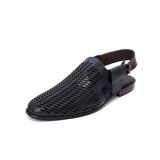 Black Color Mild Leather Sandals For Men