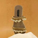 Riviera Pearl – Pearl & Chain Statement Flats For Women