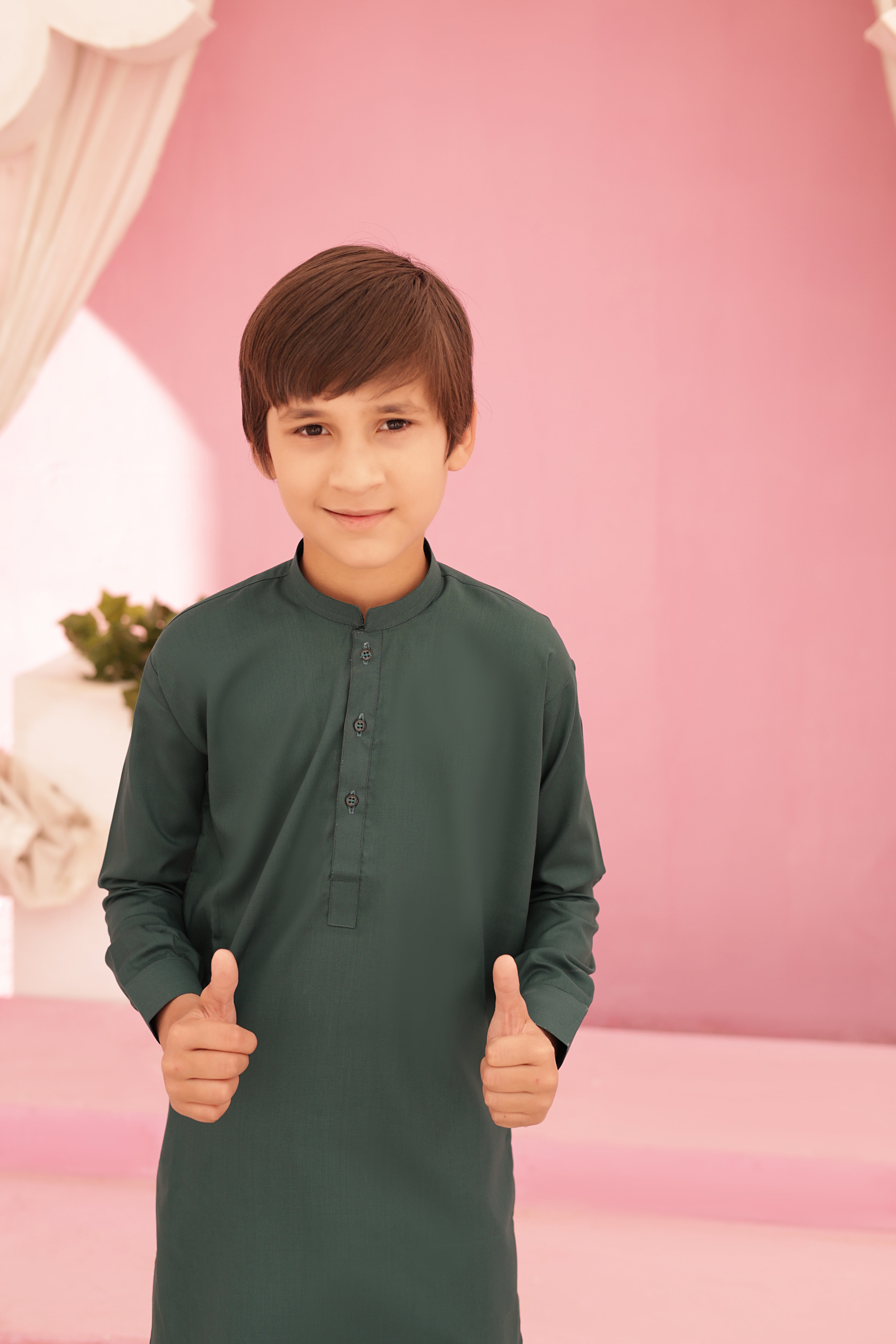 Teal Kurta and Trouser Set For Boys