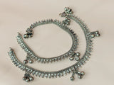 Nida Ghungru Anklet – Pair | 14 Inches | Oxidised German Silver For Women