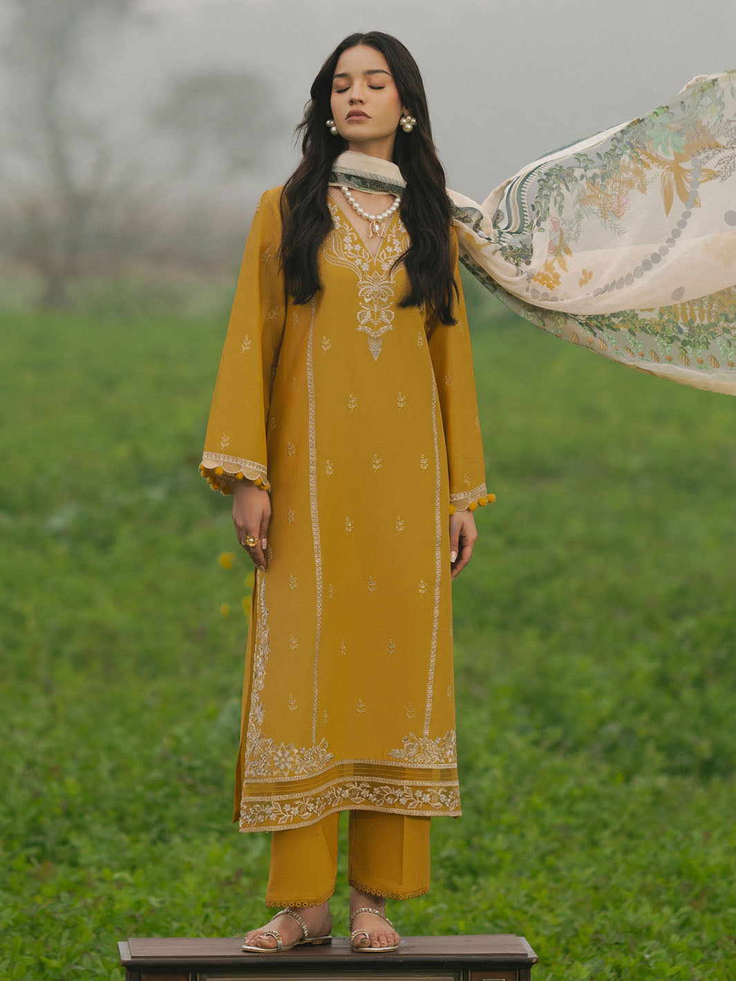 Aabroo – Cheerful Yellow Elegance for Summer Days For Women