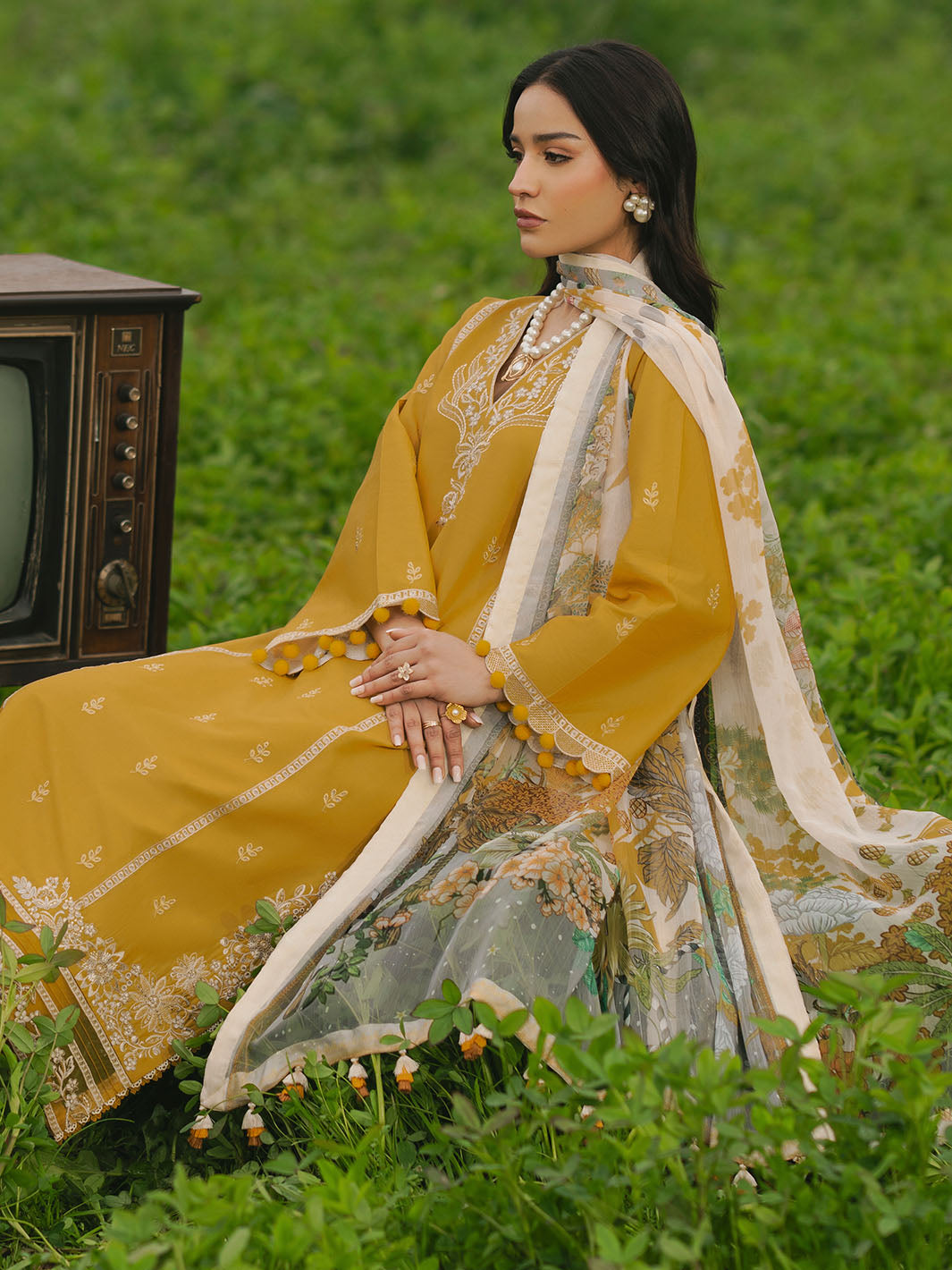 Aabroo – Cheerful Yellow Elegance for Summer Days For Women