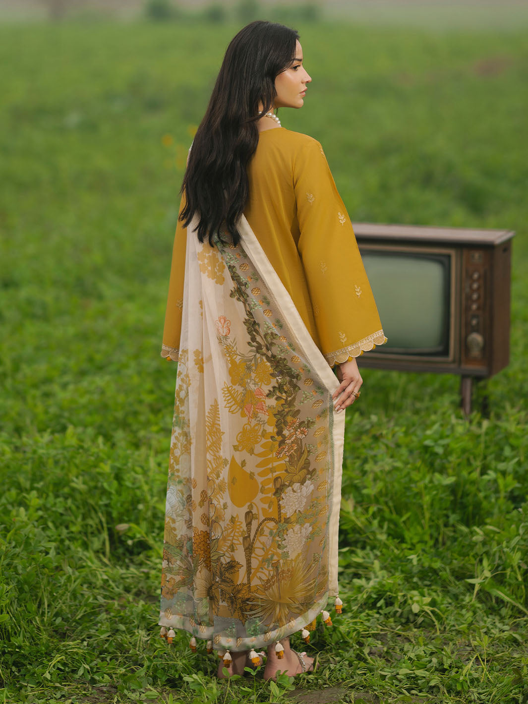 Aabroo – Cheerful Yellow Elegance for Summer Days For Women