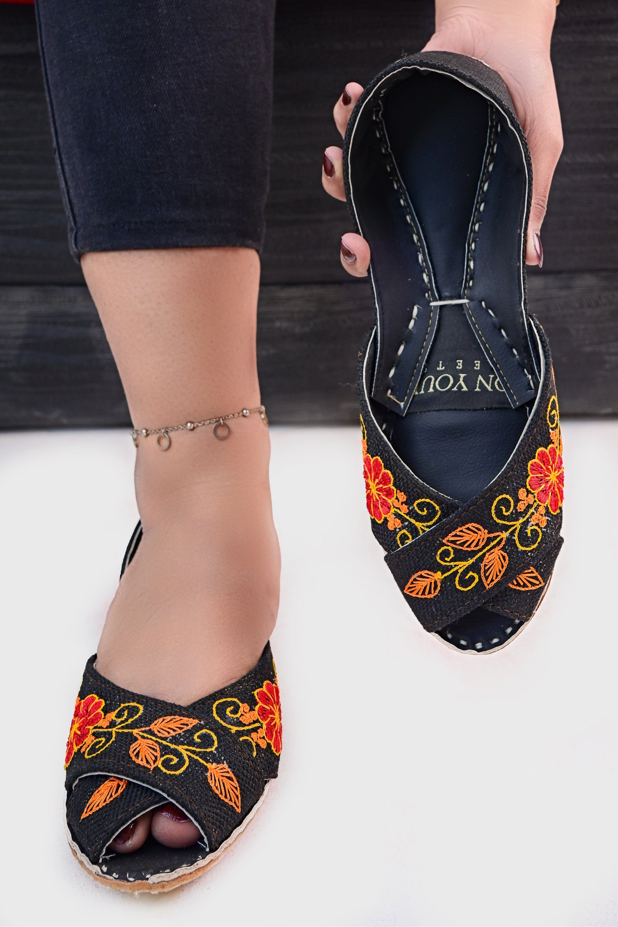 Black Jute Peshawari Khussa – Tradition in Every Step For Women