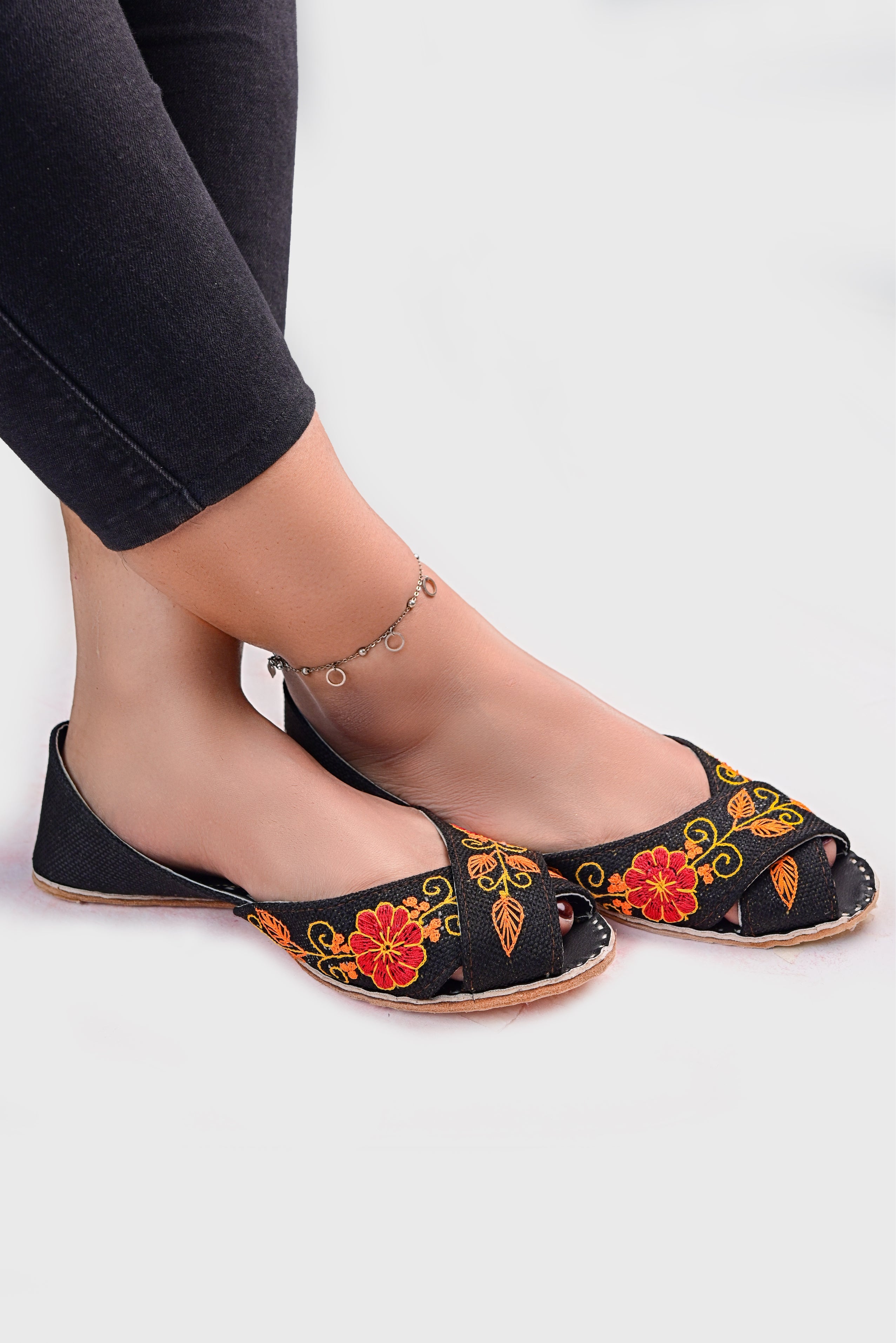 Black Jute Peshawari Khussa – Tradition in Every Step For Women