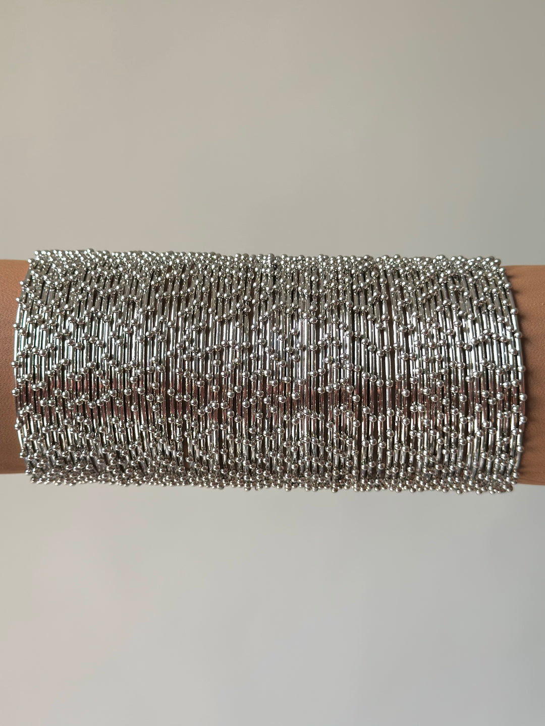 Silver Beaded Bangles – 1 Dozen | Premium Quality | Available in 3 Sizes For Women