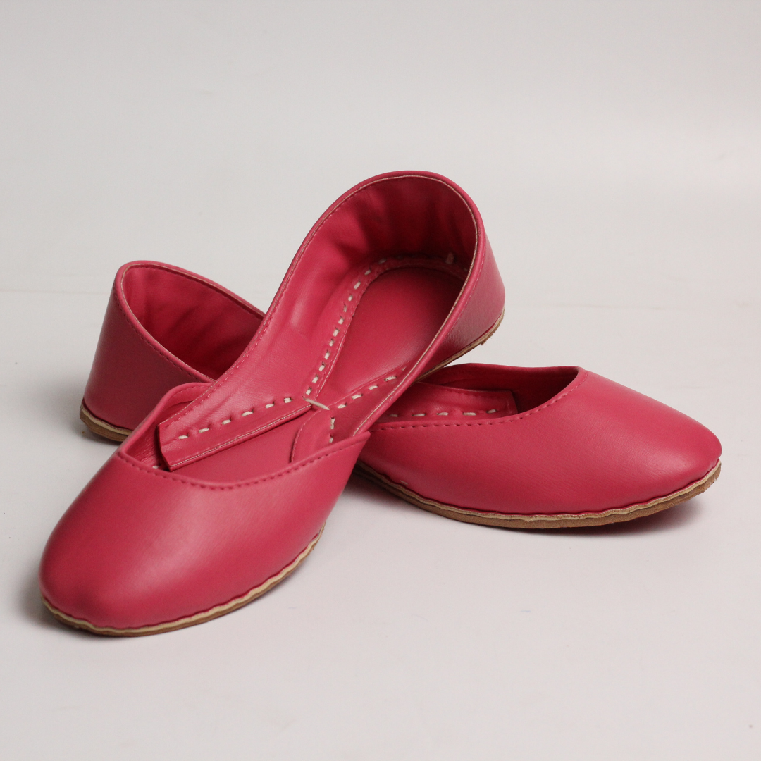 Pink Velvet Khussa – Soft, Stylish & Handcrafted For Women