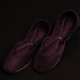 Purple Velvet Khussa – Handcrafted Elegance & Comfort For Women