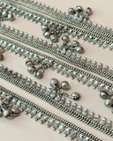 Nida Ghungru Anklet – Pair | 14 Inches | Oxidised German Silver For Women