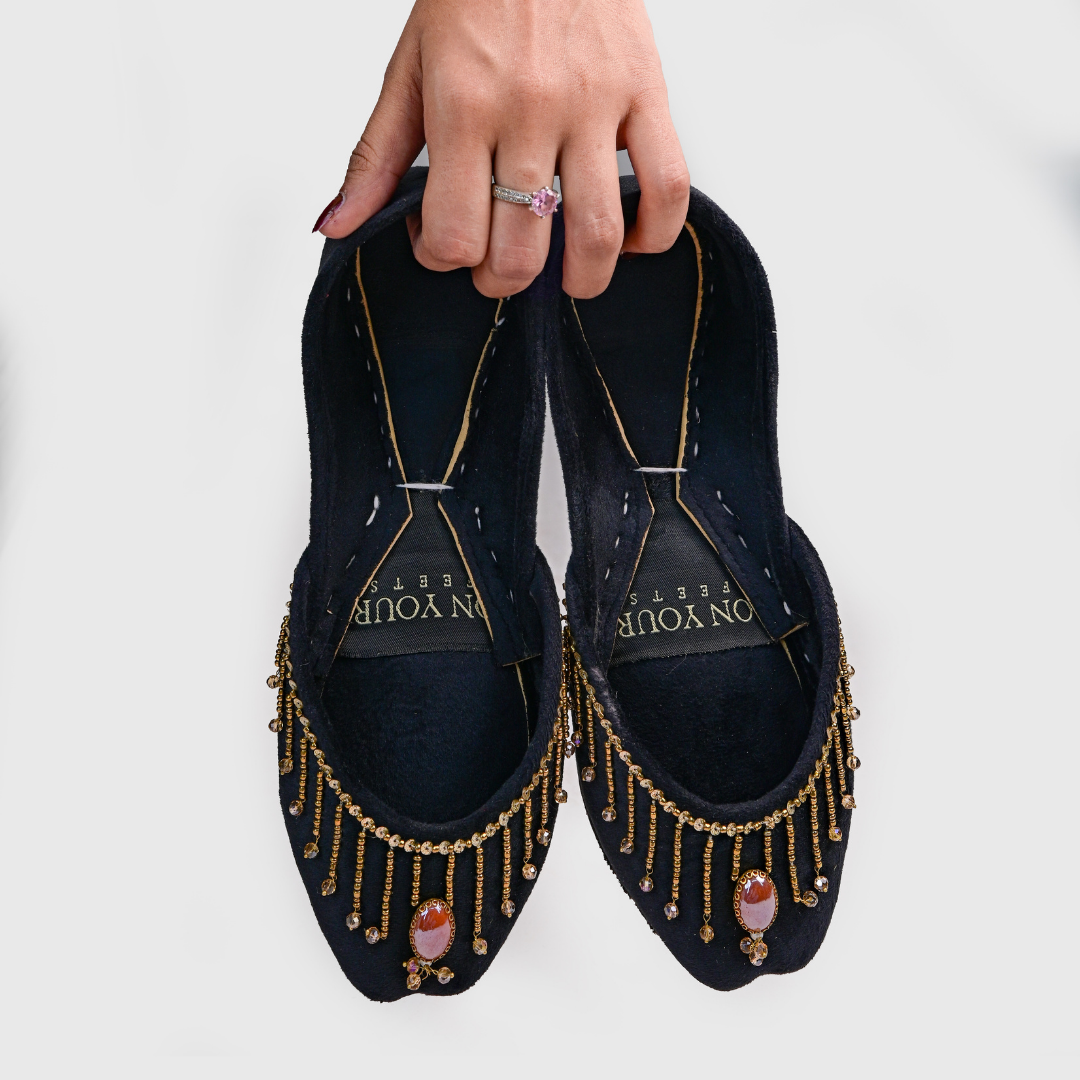 Embellished Velvet Khussa – Handmade Elegance for Every Occasion For Women