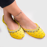 Handcrafted Velvet Embellished Khussa For Women