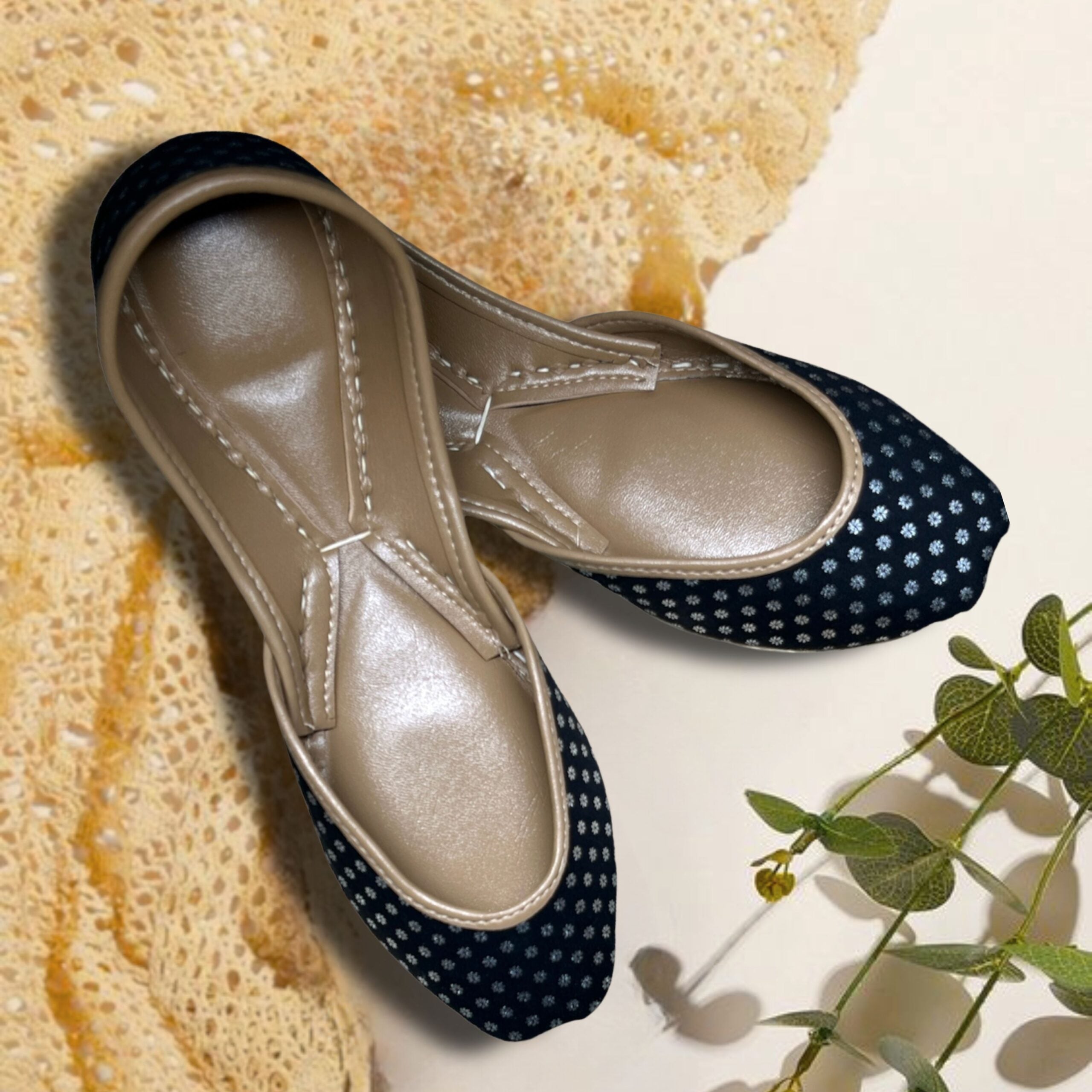 Black Raw Silk Khussa – Classic Craft, Timeless Comfort For Women