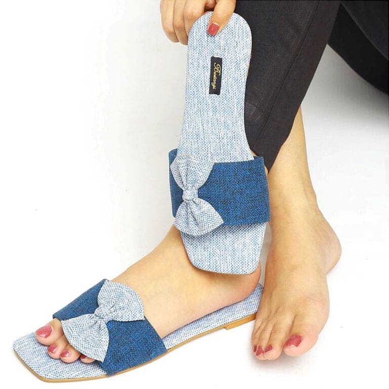 Blue Slider – Effortless Glamour in Every Step For Women