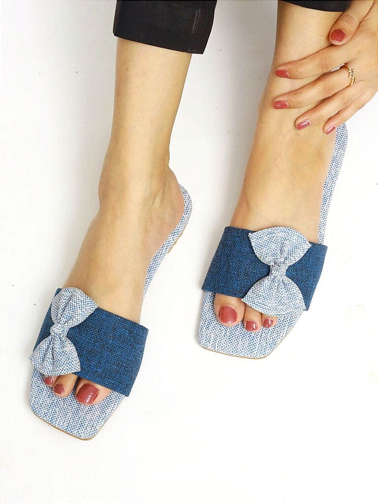 Blue Slider – Effortless Glamour in Every Step For Women