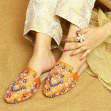 Elegant Charm: Embroidered Mules For Women