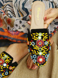 Artistic Elegance: Embroidered Mules For Women