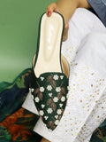 Elegant Embroidered Mules – Art in Every Step For Women