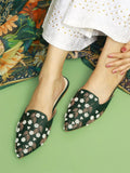 Elegant Embroidered Mules – Art in Every Step For Women