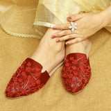 Elegant Steps: Embroidered Mules For Women