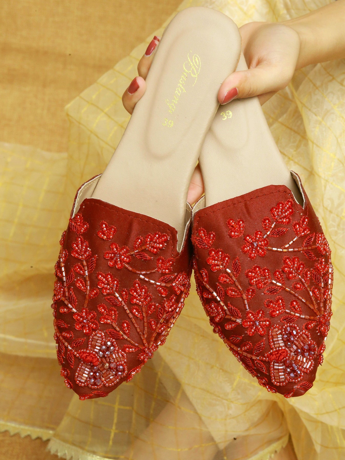 Elegant Steps: Embroidered Mules For Women