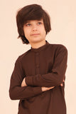 Chestnut Brown Kurta and Trouser Set For Boys