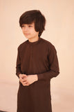 Chestnut Brown Kurta and Trouser Set For Boys