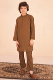 Russet Brown Kurta and Trouser Set For Boys
