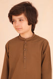 Russet Brown Kurta and Trouser Set For Boys