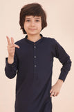 Midnight Blue Kurta and Trouser Set For Boys