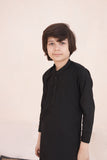 Jade Black Kurta and Trouser Set For Boys