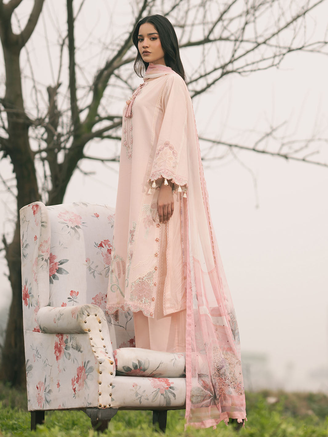 Parizah – Powder Pink Grace with Timeless Charm For Women