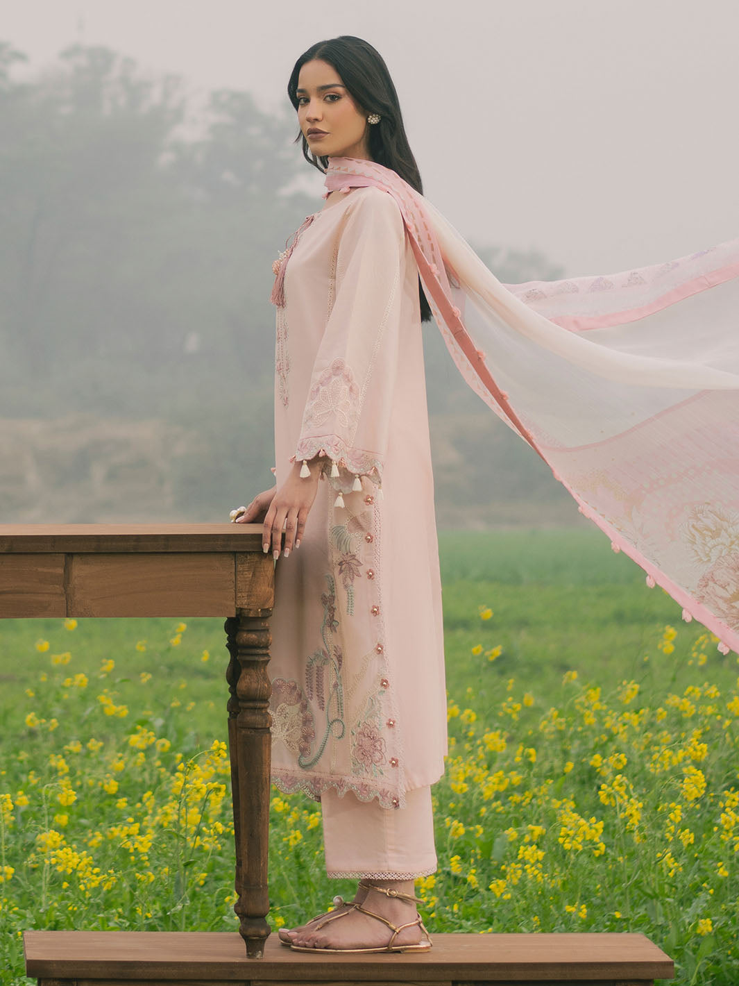 Parizah – Powder Pink Grace with Timeless Charm For Women