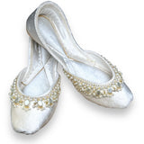Light Golden & Pearl White Juttis – A Heritage of Elegance For Women