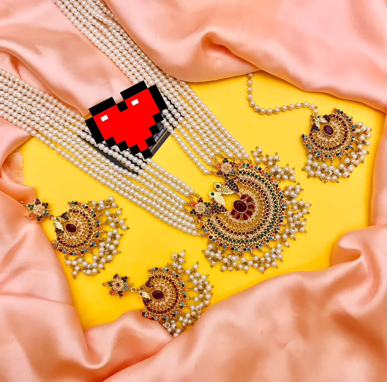 Jazmine Mala Set: Black, Maroon, Pearl, Naurateen, Green, Mint Green