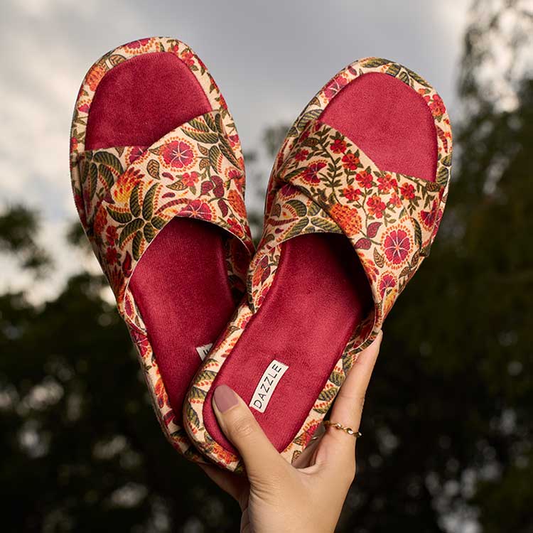 Sikandar Sliders – Floral Elegance with a Bold Step For Women