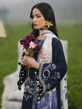 Zarq – Teal Elegance in Embroidered Lawn For Women