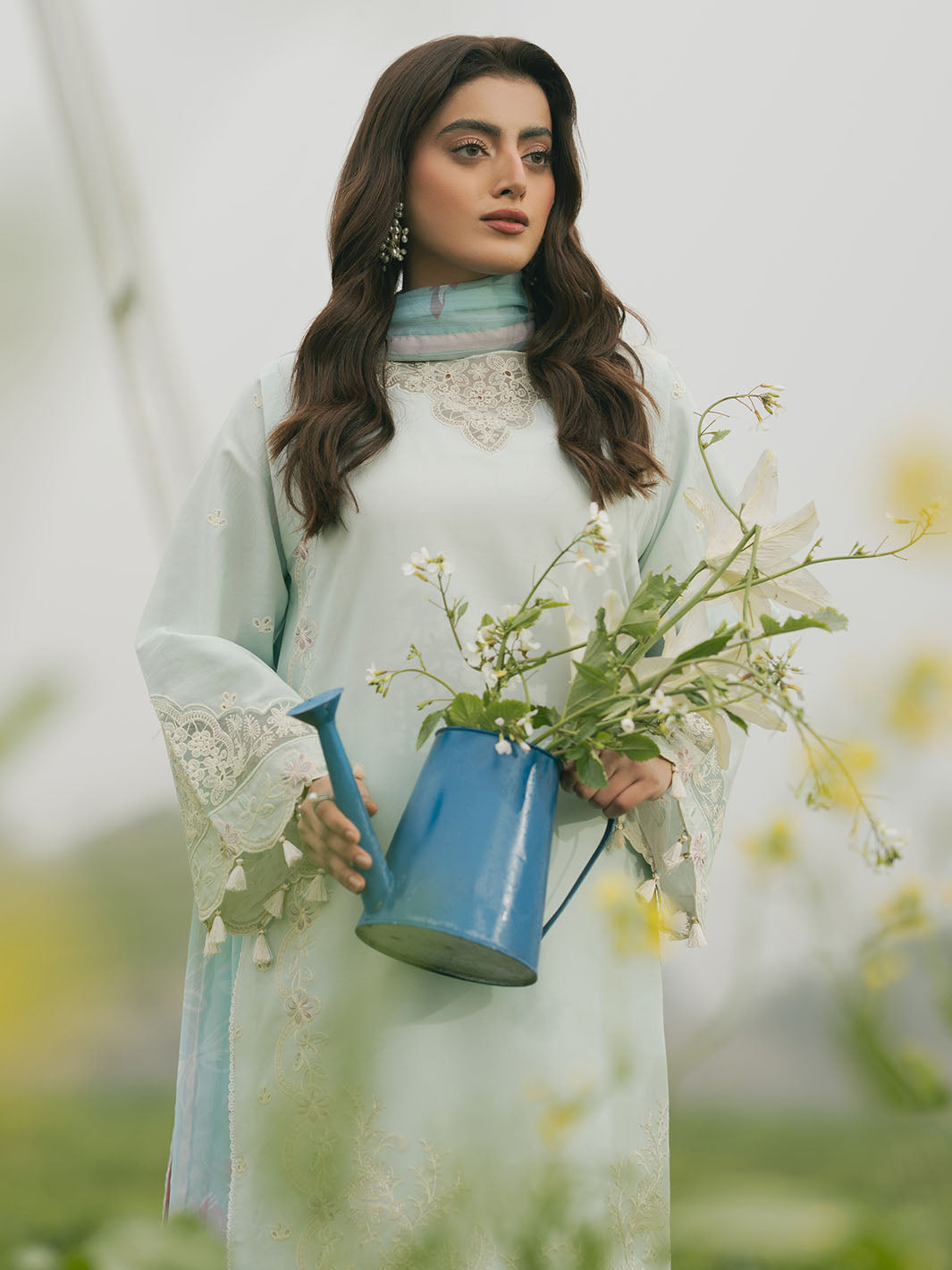 Zartash – Powder Blue Sophistication with Subtle Charm For Women