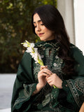 Fatin – Regal Bottle Green Luxury Embroidered Lawn Ensemble Unstitched Suit  For Women