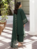 Fatin – Regal Bottle Green Luxury Embroidered Lawn Ensemble Unstitched Suit  For Women