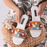 Seashell Serenade – Seashell Embellished Slides For Women