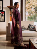 Hana – Deep Plum Luxury Embroidered Lawn Ensemble Unstitched Suit  For Women