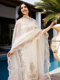 Kubra – Off-White Luxury Embroidered Lawn Ensemble Unstitched Suit  For Women