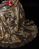 Bronze 3-Piece Patchwork Tissue Lehenga – Zayna For Women