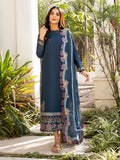 Raisa – Teal Blue Embroidered Eid Ensemble Unstitched Lawn Suit  For Women
