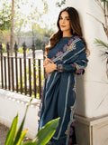 Raisa – Teal Blue Embroidered Eid Ensemble Unstitched Lawn Suit  For Women