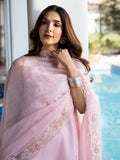Safa – Powder Pink Luxury Embroidered Ensemble Unstitched Lawn Suit  For Women