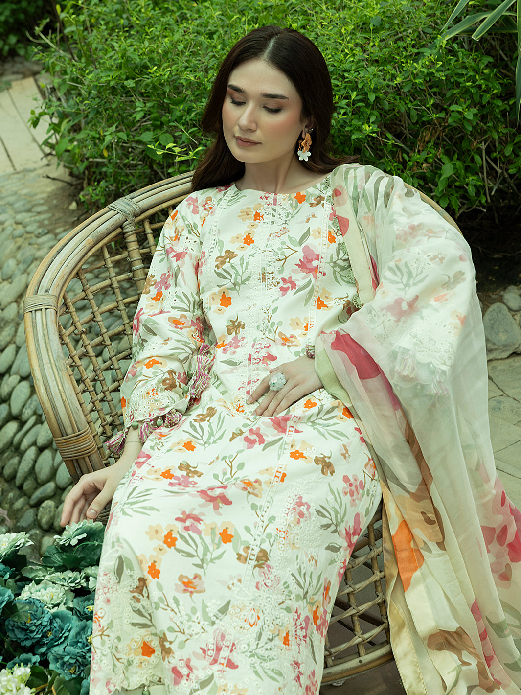 Wisteria – Soft Pastel 3-Piece Unstitched Lawn Suit For Women
