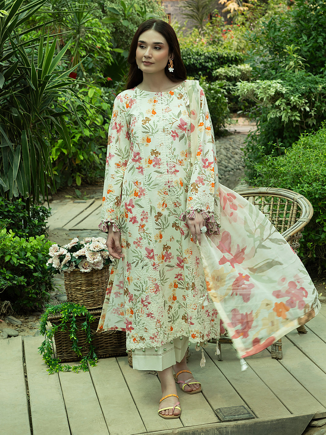 Wisteria – Soft Pastel 3-Piece Unstitched Lawn Suit For Women