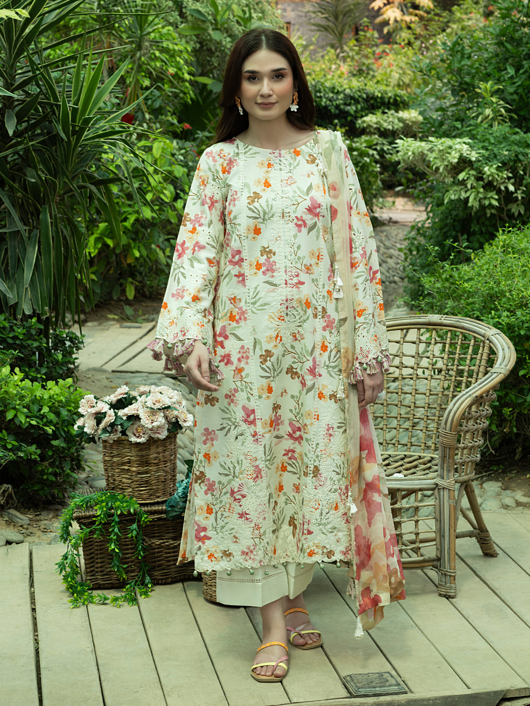 Wisteria – Soft Pastel 3-Piece Unstitched Lawn Suit For Women