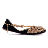 Bridal Anklet Women Khussa – Kundan on Lining